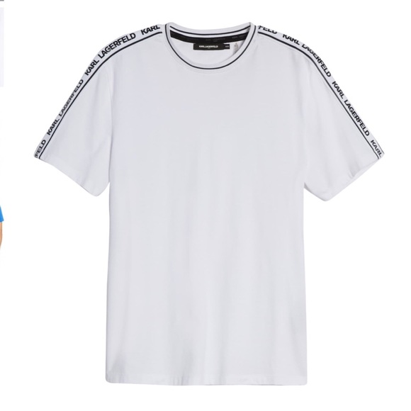 New Karl Lagerfeld Logo Tape Solid T shirt… - Picture 11 of 12